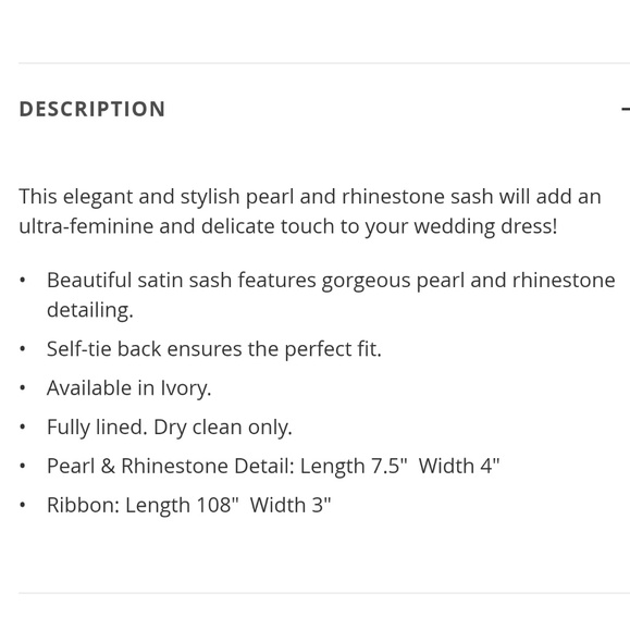 *sold*David's Bridal Pearl Rhinestone Wedding Belt - Picture 7 of 8